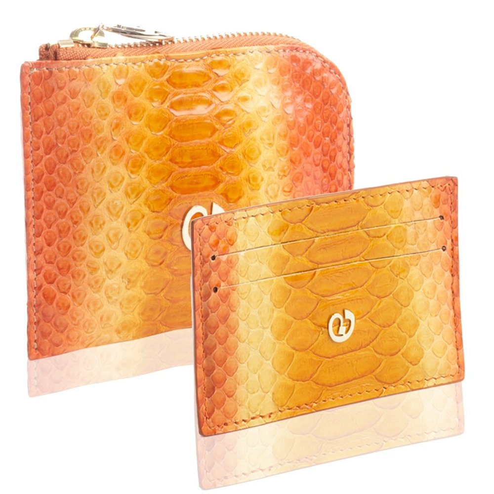 NEW NADA SAWAYA - Set of Python wallet & card case